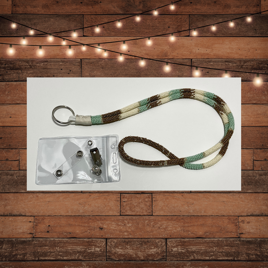 Beaded Lanyard-Earthly tones