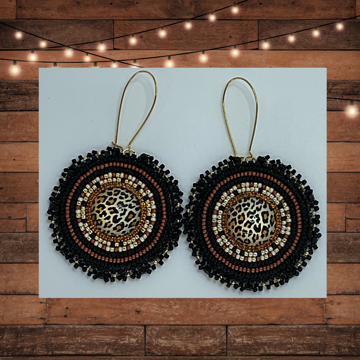 Cheetah Beaded Earrings